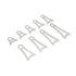 Universal SDHQ Built Stainless Steel Exhaust Hanger Tabs | For 2.5" Diameter Tubing