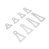 Universal SDHQ Built Stainless Steel Exhaust Hanger Tabs | Flat Base