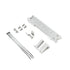 2011-2016 Ford Super Duty SDHQ Built Dual Battery Billet Battery Hold Down Kit display of included parts and hardware