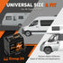 Battery with text about universal size and fit for various types of RVs.