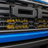 2024+ Ford Ranger/Ranger Raptor Dual 10" Behind The Grille Light Bar Mount installed - close-up