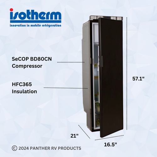Isotherm F140 Slim RV Electric Refrigerator/Freezer - 12V DC - 4.9 C/F