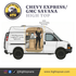 Chevy Express GMC Savana Van High Top Infograph