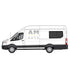 AM Auto FT14-L3XL-HSS Ford Transit Driver's Side Back Half-Slider Window