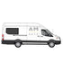 AM Auto FT14-R3XL Ford Transit Passenger's Side Back Bonded Window