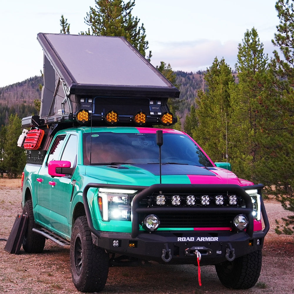 Ford-F-150-Platinum-Lensun-100W-Hood-Solar-Panel