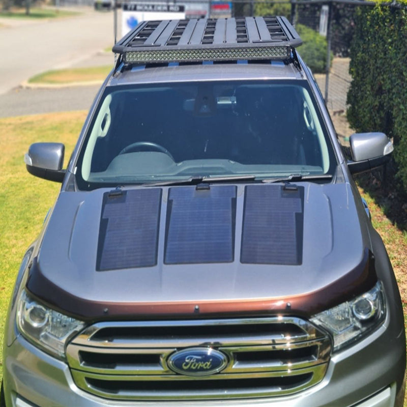 Ford Ranger T6 PX (2015â€?022) Lensun 115W Hood/Bonnet Flexible Solar Panel