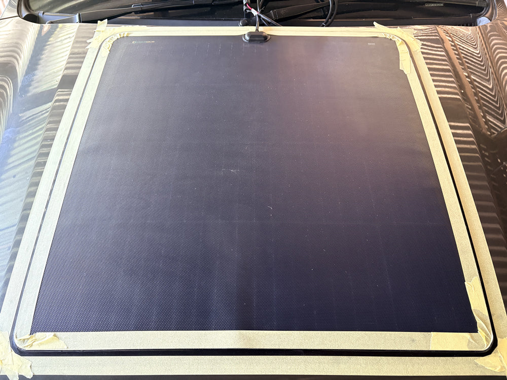 JAC_Shuailing_T8_Lensun_100W_Hood_Solar_Panel