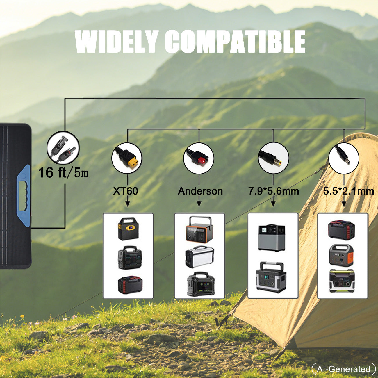 Lensun-100W-12V-Waterproof-Foldable-Solar-Panel-4
