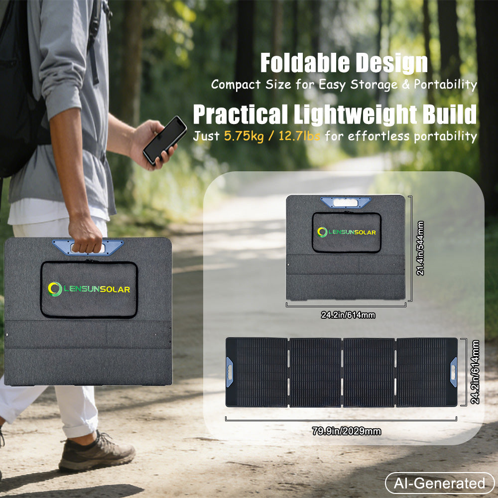 Lensun-200W-12V-Waterproof-Foldable-Solar-Panel-3