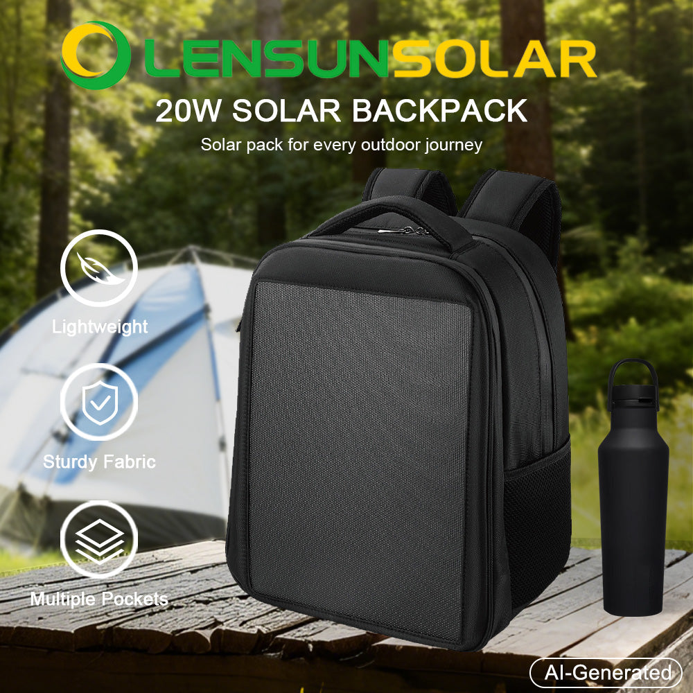 Lensun-20W-Waterproof-Solar_Backpack-USB-Type-C-Port-1