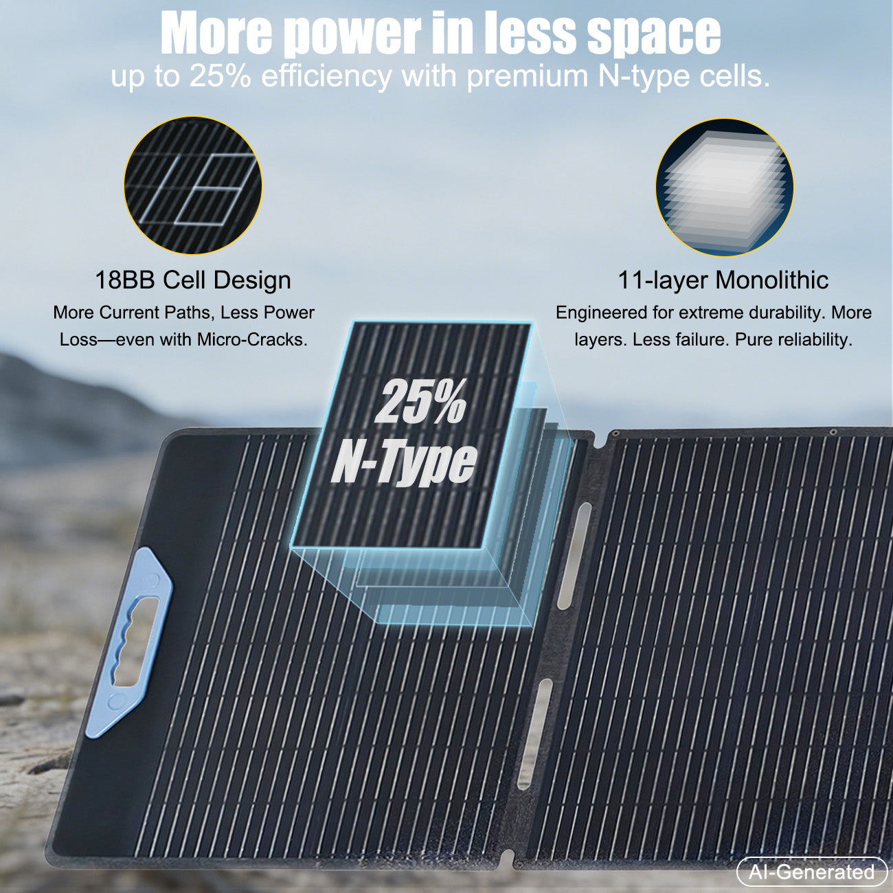 LensunSolar-400W-Waterproof-Foldable-Solar-Panel
