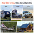 Collage of various vehicles and outdoor activities displaying the Xtra Mini versatility.