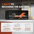 Li Time battery with charging methods illustrated.