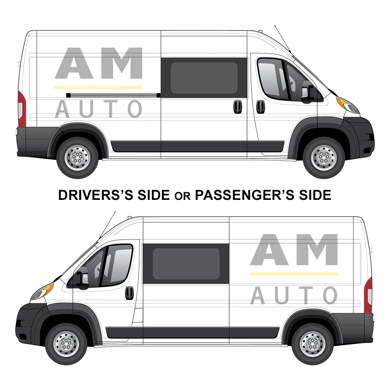 AM Auto PB07-B1ML RAM ProMaster Driver/Passenger Side Forward Bonded Window