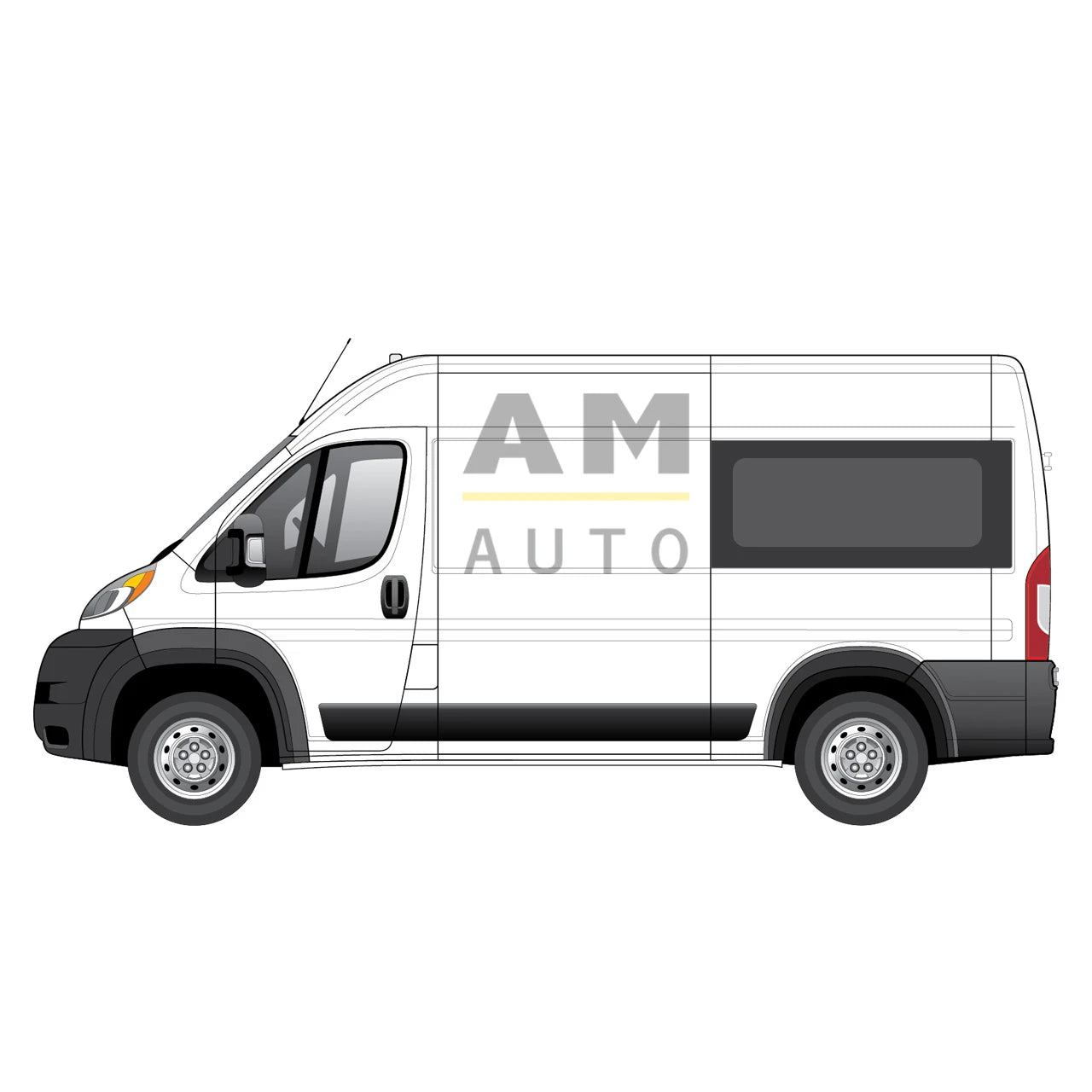 AM Auto PB07-L2M RAM ProMaster Driver's Side Rear Quarter Panel Bonded Window