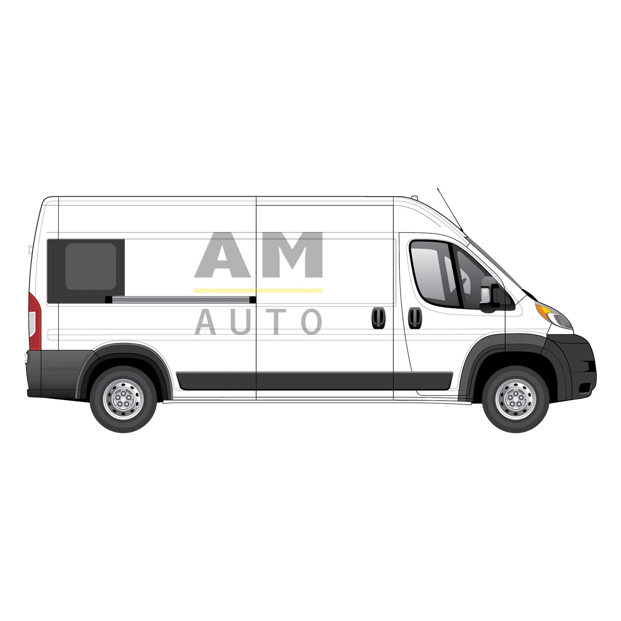 AM Auto PB07-RS3L RAM ProMaster Passenger's Side Back Bonded Window