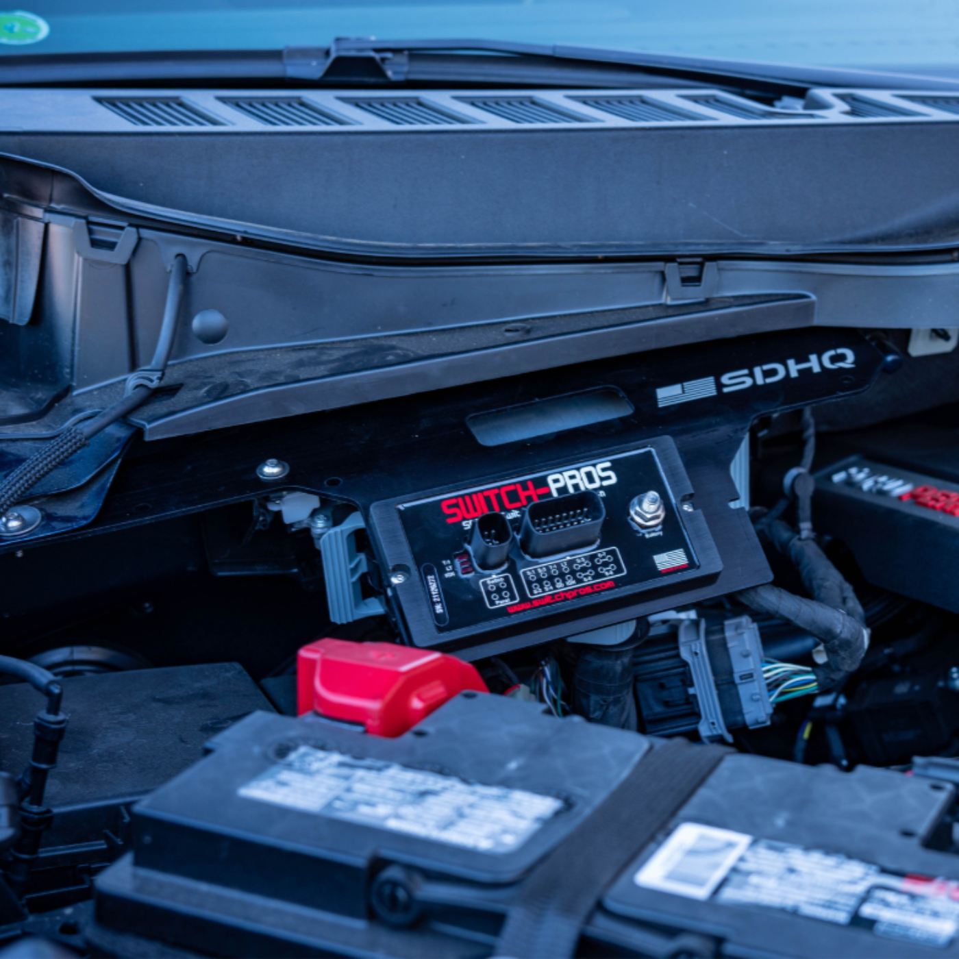 21-24 RAPTOR COMPLETE SWITCH PROS KIT - SUNGLASS CONVERSION KEYPAD MOUNT installed power module mount