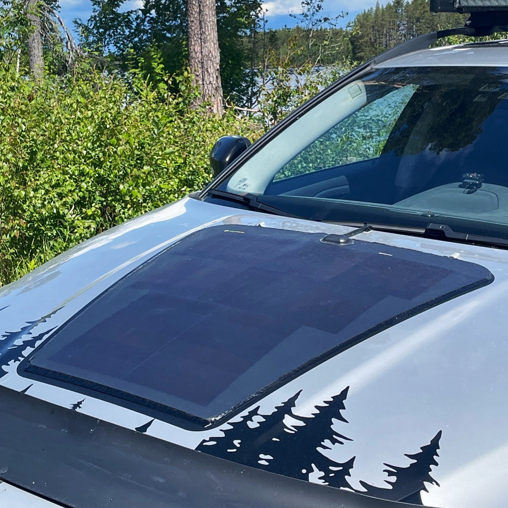 Volvo-XC70-V70-Lensun-74W-Bonnet-Solar-Panel-1