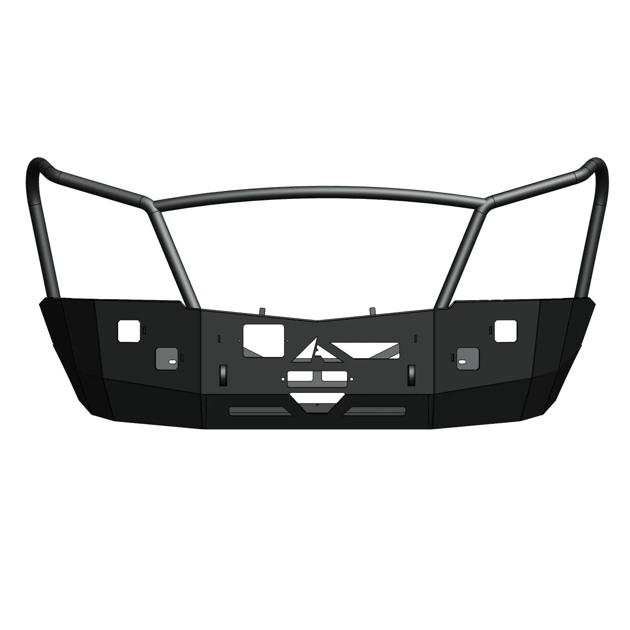 Front view of Aluminess front bumper for 2014-2018 Mercedes Sprinter van