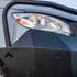 Close-up of aluminum welds and powder-coated finish on Aluminess front bumper