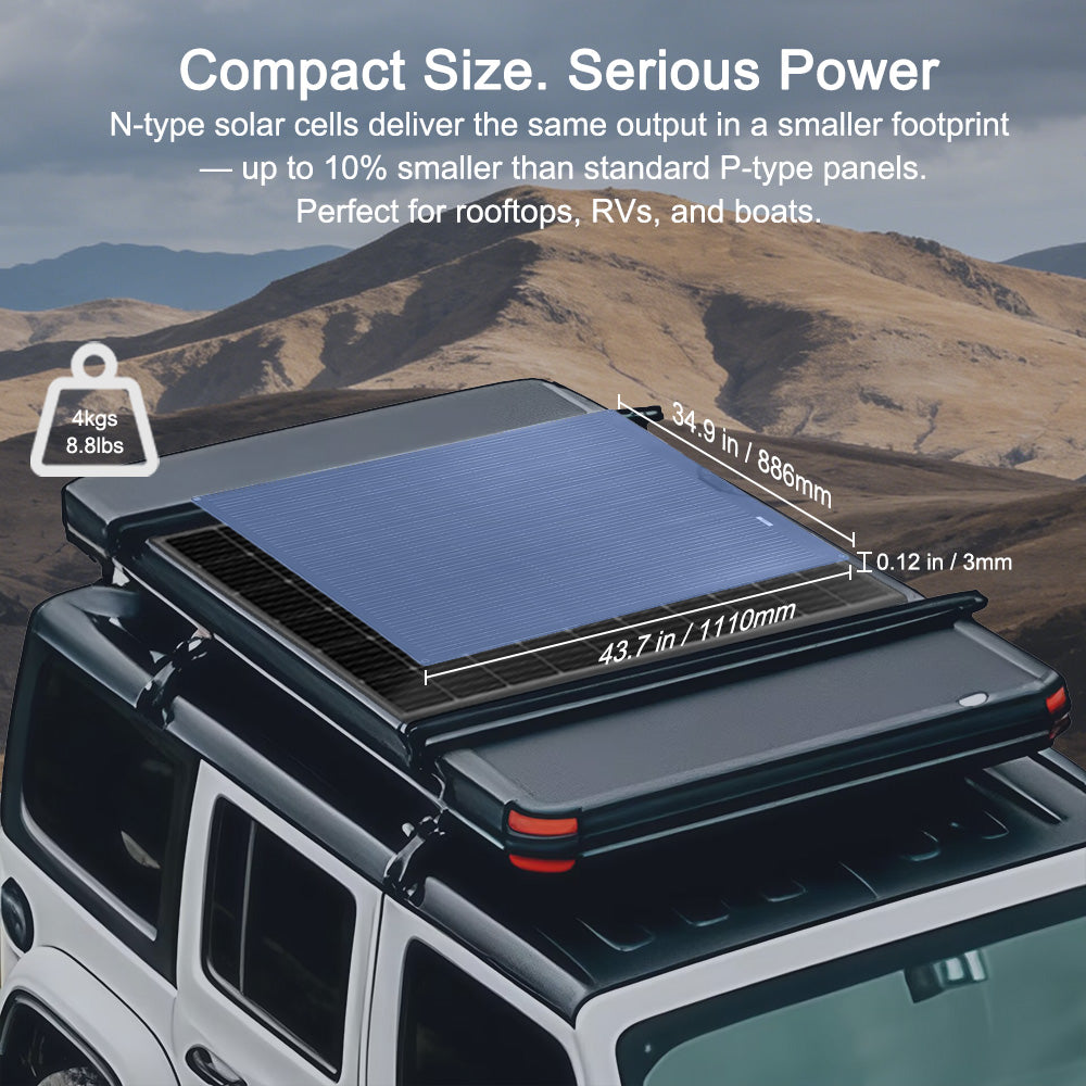 lensun 200w flexible solar panel n-type