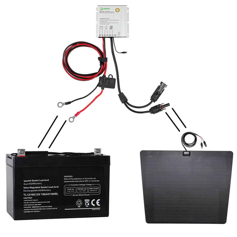 Lensun 10A Waterproof MPPT Solar Regulator Controller