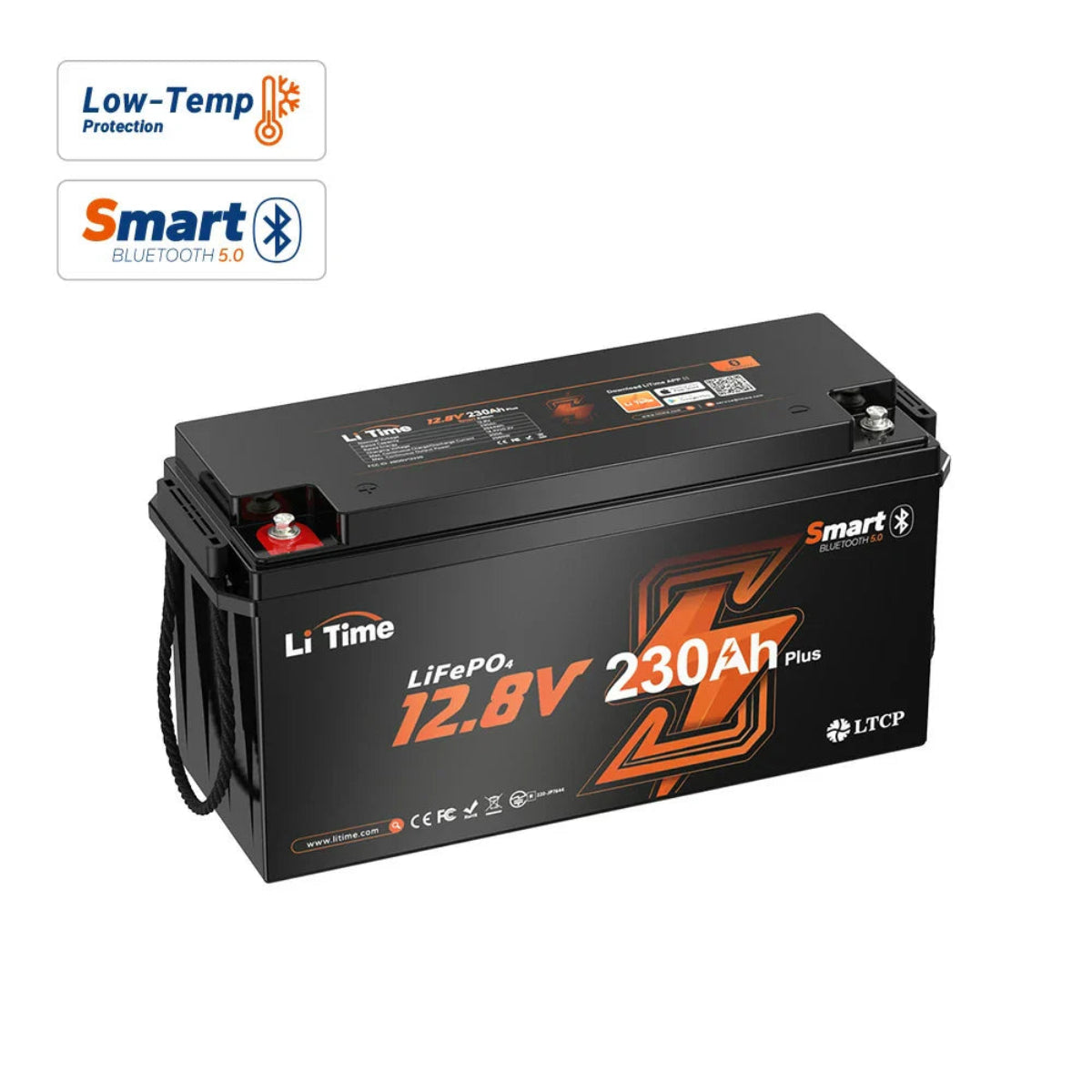 12V 230Ah Bluetooth, low temp lithium battery