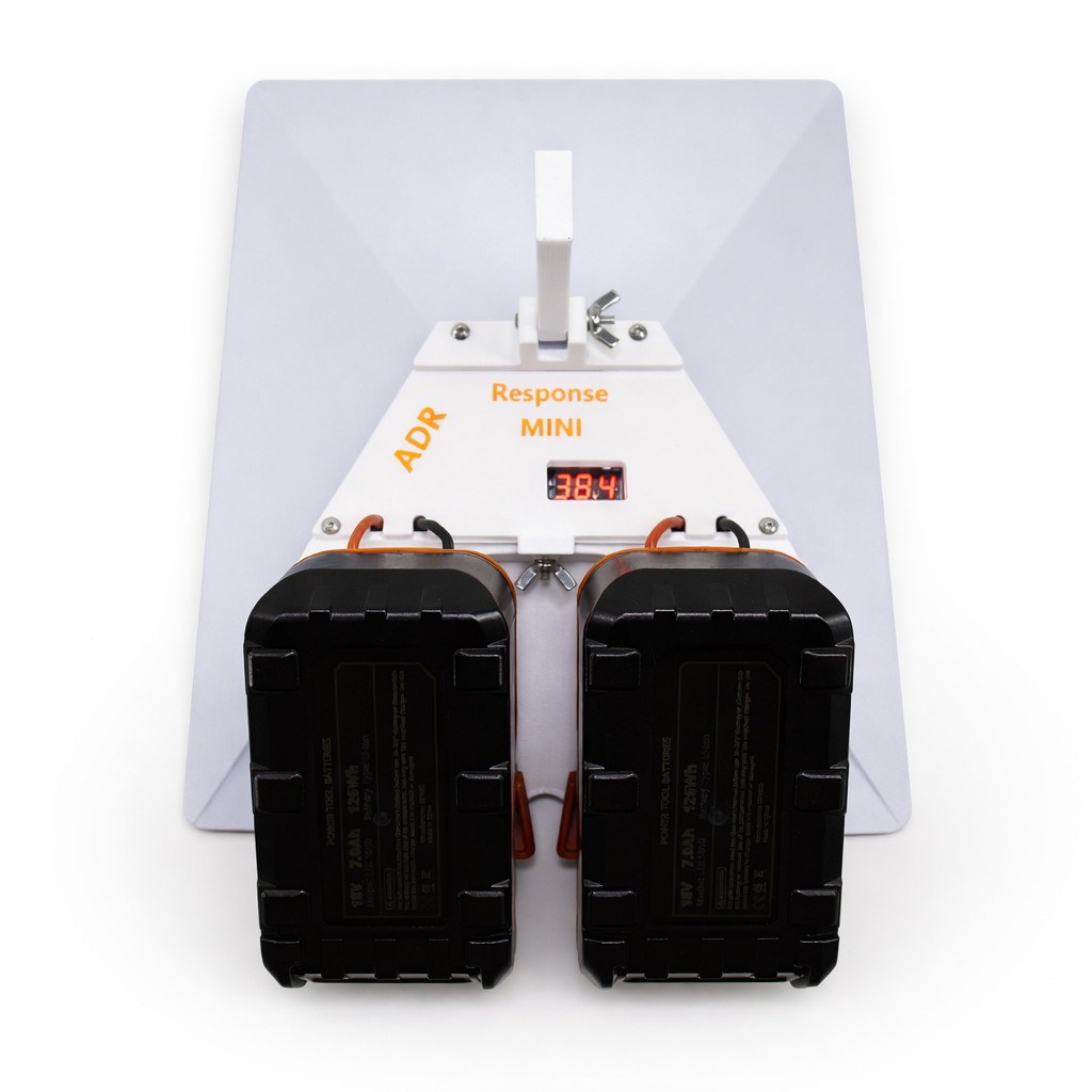 Portable Starlink Mini setup powered by Ridgid batteries using ADR Concept Design adapter