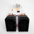 Close-up of Ridgid 18V battery interface on Starlink Mini power adapter